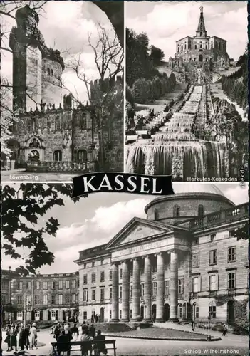 Kassel Cassel Löwenburg, Herkules-Kaskaden, Schloß Wilhelmshöhe 1963