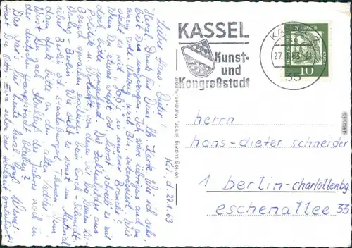 Kassel Cassel Löwenburg, Herkules-Kaskaden, Schloß Wilhelmshöhe 1963