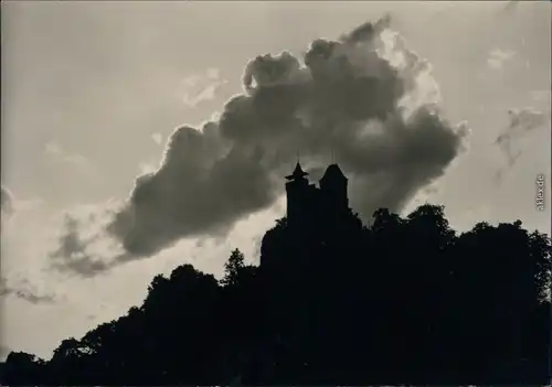 Ansichtskarte Bergzabern Ritterburg Berwartstein - am Abend 1964