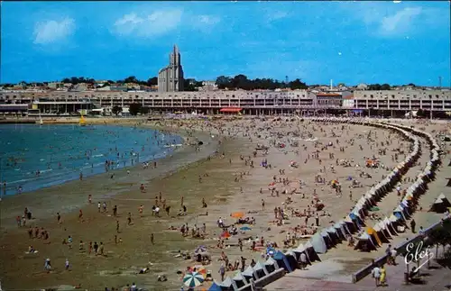 Ansichtskarte Royan Strand mit vielen Badegästen 1970