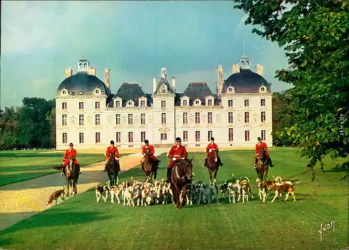 Ansichtskarte Blois Schloss Cheverny - bereit zur Jagt 1977