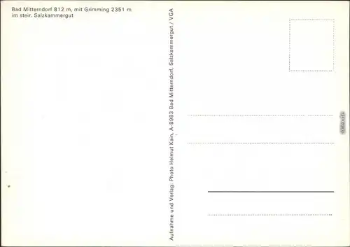 Bad Mitterndorf Panorama-Ansicht mit Kirche und Grimming im Wintergewand 1993