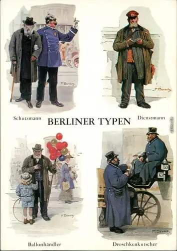 Ansichtskarte Berlin Alt-Berlin - Berliner Typen 1998