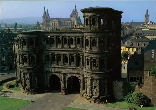 Ansichtskarte Trier Porta Nigra, Römisches Stadttor, Dom 1964