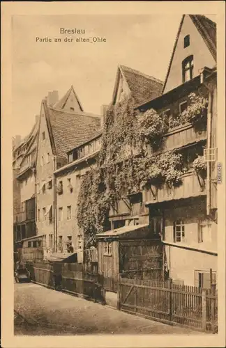 Ansichtskarte Breslau Wrocław Alte Ohle 1917