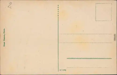 Ansichtskarte Kleve Häuser und Schwanenburg - Kermisdahl 1915 