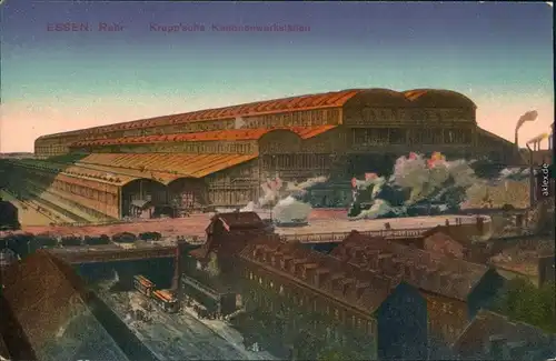 Ansichtskarte Essen (Ruhr) Kruppsche Kanonenwerkstätten 1916 