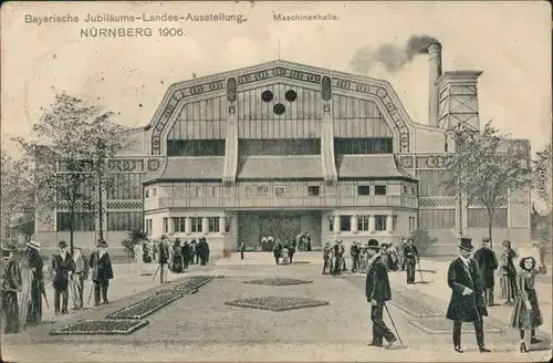 Nürnberg Bayerische Jubiläums Landes Ausstellung - Maschinenhalle 1909 