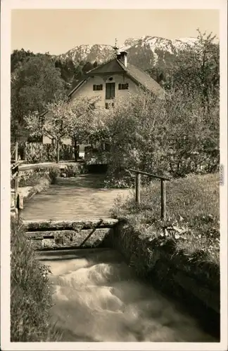 Ansichtskarte Weißbach-Bad Reichenhall Gasthaus u. Oekonomie Obermühle 1934