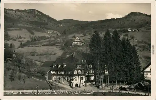 Ansichtskarte Ottenhöfen im Schwarzwald Gasthaus & Pension z. Sternen 1937