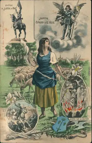 Ansichtskarte  Jeanne d’Arc / Johanna von Orléans 1923