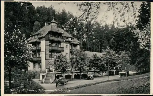Ansichtskarte Ostrau-Bad Schandau Partie an der Schrammsteinbaude 1932 