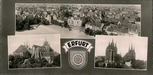 Ansichtskarte Erfurt Panorama mit Kirchen 1861