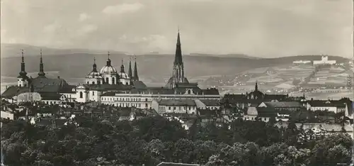 Heiligenberg-Olmütz Svatý Kopeček Olomouc Panorama-Ansicht mit Kirchen 1968