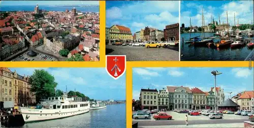 Stralsund Überblick vom St. Marien, Alter Markt, Hafen  Leninplatz 1985