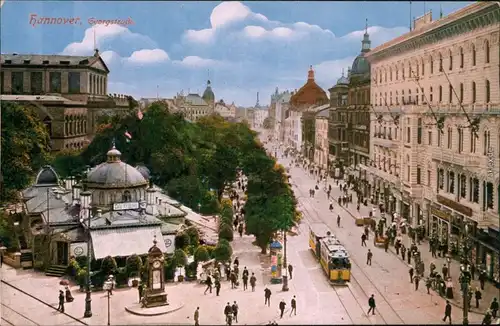 Ansichtskarte Hannover Georgstraße 1918