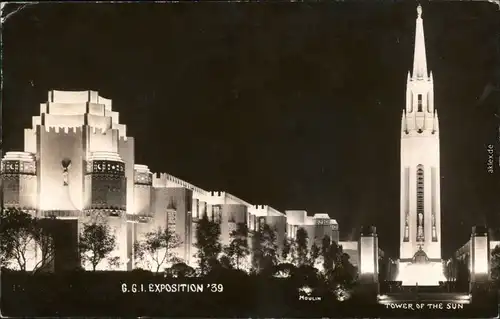 San Francisco Golden Gate International Expo Tower of the Sun  Beleuchtung 1939