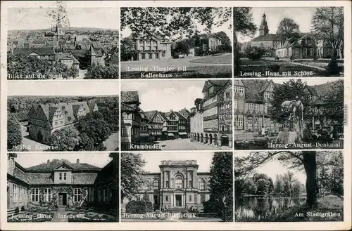 Wolfenbüttel Überblick, Lessing-Theater mit Kaffeehaus, Schloss Kaserne,   1934