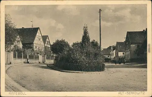 Ansichtskarte Serkowitz-Radebeul Straße 1928 