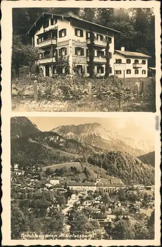 Berchtesgaden Villa Achenthal, Panorama-Ansicht mit Untersberg 1932