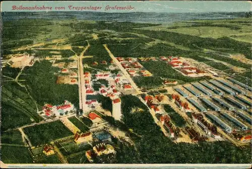 Ansichtskarte Grafenwöhr Ballonaufnahme vom Truppenübungsplatz 1924