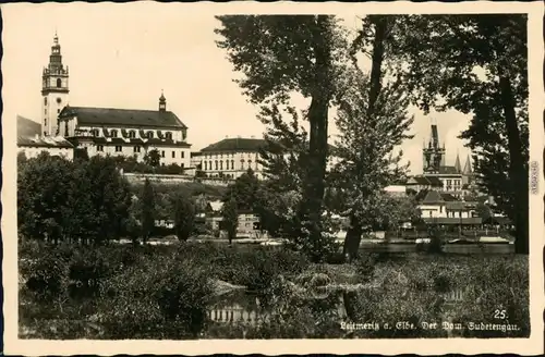 Ansichtskarte Leitmeritz Litoměřice Blick auf die Stadt 1936 