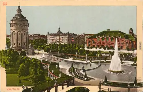 Ansichtskarte Mannheim DIORAMA - Friedrichsplatz 1912 