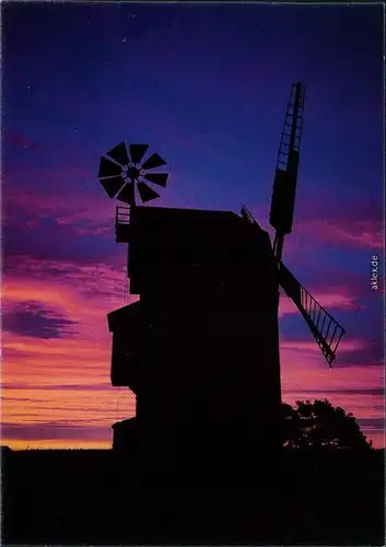Ansichtskarte Oppelhain Paltrockwindmühle 1985