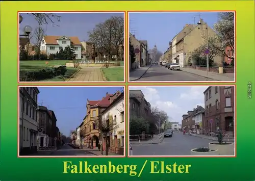 Falkenberg (Elster) Straßen, Brunnen, Häuser, Fußgängerzone 1990