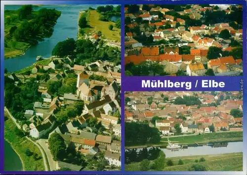 Mühlberg/Elbe Miłota Verschiedene Luftbilder vom Ort 1995