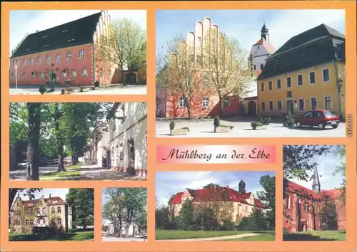 Mühlberg/Elbe Miłota Neustädter Markt mit Rathaus   Lindenstraße, Villa 1998