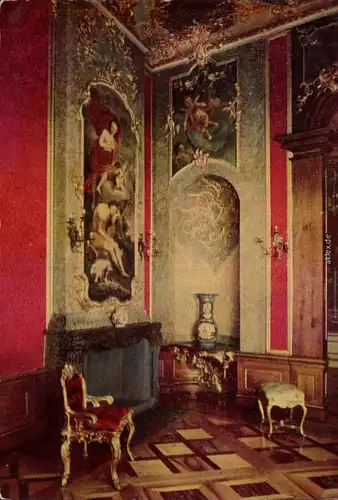 Ansichtskarte Rudolstadt Schloss Heidecksburg - Rotes Eckkabinett 1966