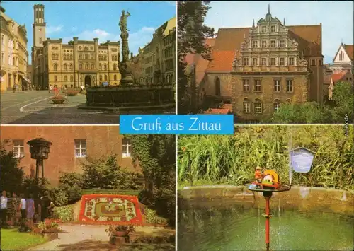 Zittau Platz der Jugend, Heftergiebel,  Schleifermännchen 1975