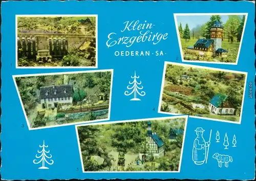 Ansichtskarte Oederan Miniaturpark Klein-Erzgebirge 1964