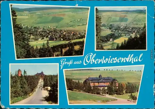 Ansichtskarte Oberwiesenthal Panorama, Fichtelberghaus, Turm 1965