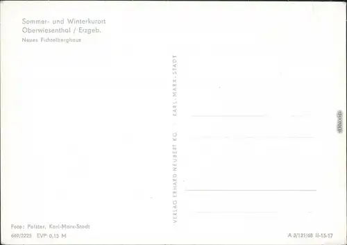 Ansichtskarte Oberwiesenthal Neues Fichtelberghaus c1968