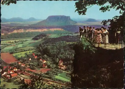 Ansichtskarte _Sachsen Blick von der Bastei c 1962