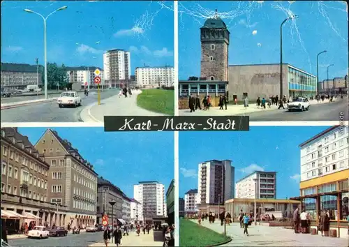 Chemnitz Karl-Marx-Stadt Thälmann-Straße Klosterstraße, Wilh.-Pieck-Straße 1968