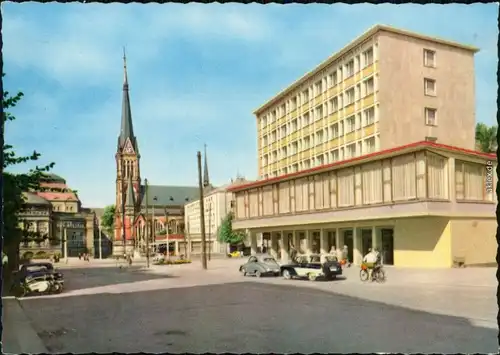 Ansichtskarte Chemnitz Karl-Marx-Stadt Theaterplatz 1962