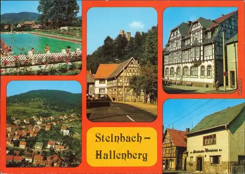 Steinbach-Hallenberg Schwimmbad,  Hallenburg,  Steinbacher Wirtshaus 1987