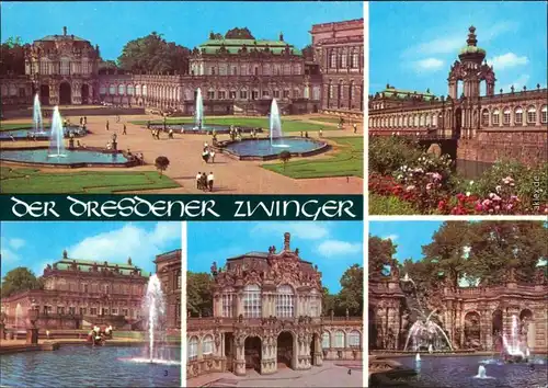 Innere Altstadt-Dresden  Zwingerhof, Kronentor Mathematisch-Physikalischer 1978