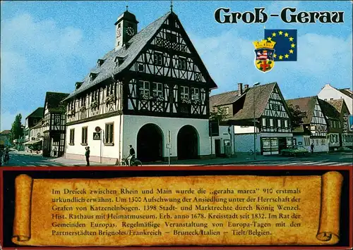 Ansichtskarte Groß-Gerau gross gerau Rathaus 1982