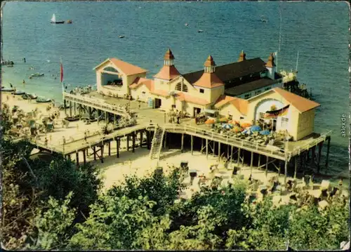 Ansichtskarte Sellin Seebrücke mit vielen Besuchern 1961