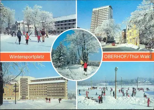 Oberhof (Thüringen) Gräfenrodaer Straße, Grenzadler, Eisstadion 1989