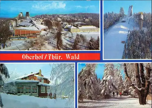 Oberhof (Thüringen) Stadtblick, Schanze, Forsthaus Sattelbach, Grenzadler 1987