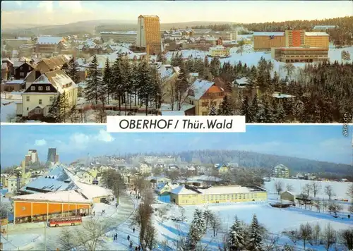 Oberhof (Thüringen) Stadtblick vom Interhotel, Erholungsheim 1982