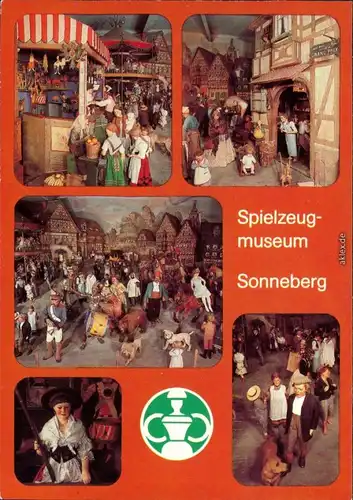 Ansichtskarte Sonneberg Spielzeugmuseum: Schaugruppe "Thüringer Kirmes" 1984
