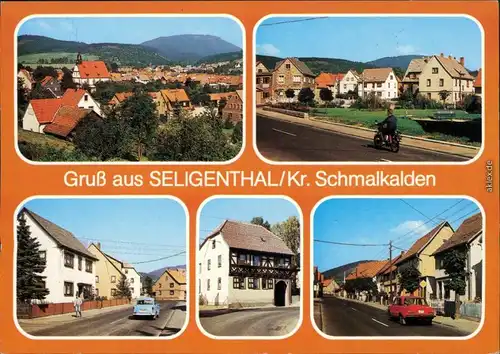 Ansichtskarte Floh-Floh-Seligenthal Stadtblick, Straßen, Häuser 2002