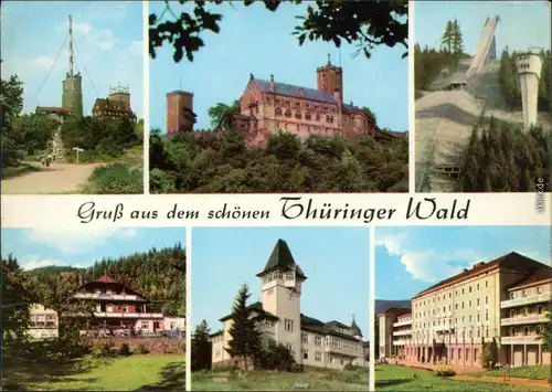 _Thüringen  Inselsberg, Wartburg, Schanze Oberhof, Tabarz Schweizerhaus 1970