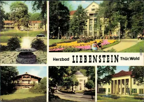 Bad Liebenstein Kurhaus, Badehaus, Brunnentempel, Kurheim Feodora 1967